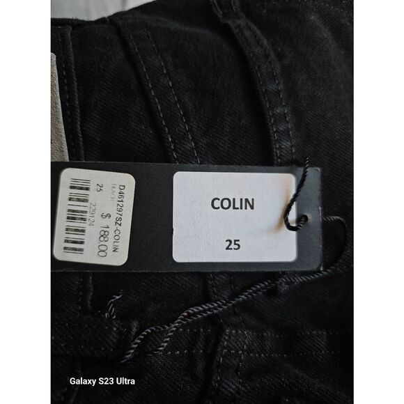 Carmar Sz 25 black Colin denim  side zipper skirt New - Picture 6 of 7
